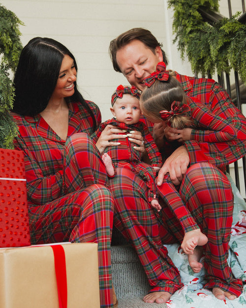 Baby Kids Bamboo Pajamas — Prepped & Plaid Convertible Romper — Image 4