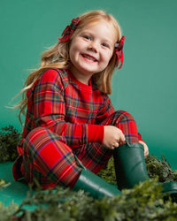 Baby Kids Bamboo Pajamas — Prepped & Plaid Jogger Set — Image 1