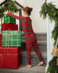 Baby Kids Bamboo Pajamas — Prepped & Plaid Long Sleeve Pajama Set — Image 1