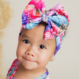 Baby Kids Bamboo Pajamas — Pretty Little Patch Biggie Bow — Image 1