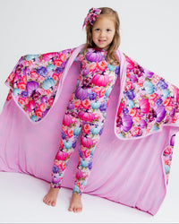 Baby Kids Bamboo Pajamas — Pretty Little Patch Bum Bum Blanket — Image 1