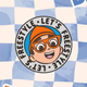 Cartoon character with glasses and orange hat saying 'LET'S FREESTYLE'