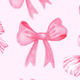 Pattern of pink bows on a light pink background