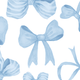Pattern of blue bows.