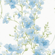 Light blue floral pattern featuring Forget Me Not flowers on a white background