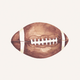 Illustration of a brown football with laces