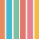 Pastel striped crib sheet design featuring vertical stripes in orange, blue, green, coral, pink, and yellow.