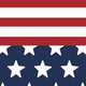 Stars and Stripes pattern with red and white stripes and blue background with white stars