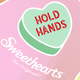 Text graphic with the words 'HOLD HANDS' in a heart shape.