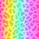 Colorful leopard print pattern in rainbow colors