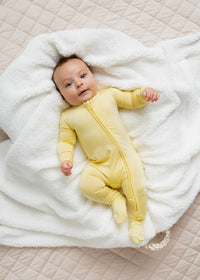 Baby Kids Bamboo Pajamas — Ray of Cute Footie — Image 1