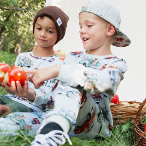 Baby Kids Bamboo Pajamas — Ruff Ride Hat — Image 1