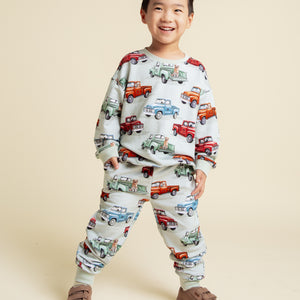 Baby Kids Bamboo Pajamas — Sage the Day + Ruff Ride Relaxed Fit Jogger Sets Bundle — Image 2