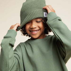 Baby Kids Bamboo Pajamas — Sage the Day Kid's Beanie — Image 1