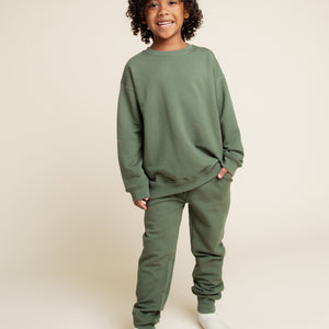 Baby Kids Bamboo Pajamas — Sage the Day + Ruff Ride Relaxed Fit Jogger Sets Bundle — Image 3