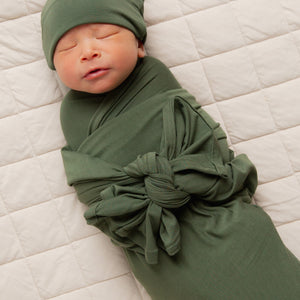 Baby Kids Bamboo Pajamas — Navy or Not + Sage the Day Newborn Bundle — Image 6