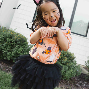 Baby Kids Bamboo Pajamas — Scaredy Catwalk T-Shirt — Image 5