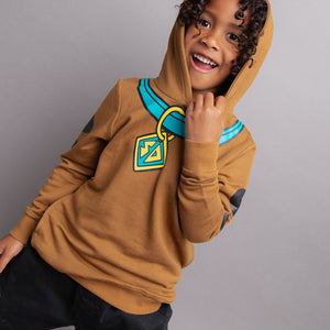 Baby Kids Bamboo Pajamas — Scooby-Doo™ Character Hoodie — Image 1