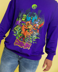 Baby Kids Bamboo Pajamas — Scooby-Doo™ Monster Mischief Adult Unisex Crew Neck Sweatshirt — Image 1