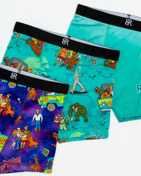 Baby Kids Bamboo Pajamas — Scooby-Doo™ Mystery Crew 3-Pack Boy's Boxer Brief Underwear — Image 1