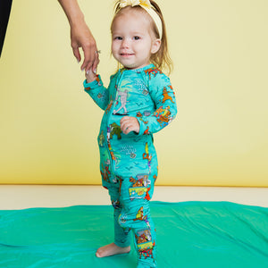 Baby Kids Bamboo Pajamas — Scooby-Doo™ Mystery Crew Convertible Romper — Image 1