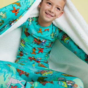 Baby Kids Bamboo Pajamas — Scooby-Doo™ Mystery Crew Long Sleeve Pajama Set — Image 1
