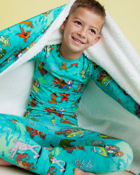 Baby Kids Bamboo Pajamas — Scooby-Doo™ Mystery Crew Long Sleeve Pajama Set — Image 1