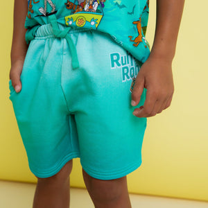 Baby Kids Bamboo Pajamas — Scooby-Doo™ Mystery Crew Pull-On Shorts — Image 1