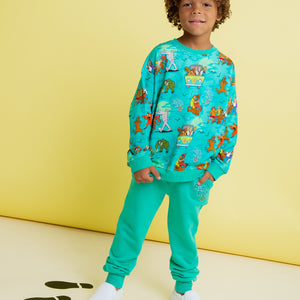 Baby Kids Bamboo Pajamas — Scooby-Doo™ Mystery Crew Relaxed Fit Jogger Set — Image 1