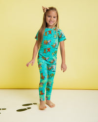 Baby Kids Bamboo Pajamas — Scooby-Doo™ Mystery Crew Short Sleeve Pajama Set — Image 1