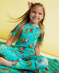 Baby Kids Bamboo Pajamas — Scooby-Doo™ Mystery Crew Short Sleeve Pajama Set — Image 1