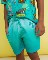 Baby Kids Bamboo Pajamas — Scooby-Doo™ Mystery Crew Pull-On Shorts — Image 1