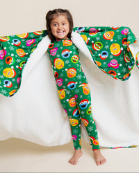 Baby Kids Bamboo Pajamas — Sesame Street™ Holiday Cheer Bum Bum Blanket - Plush — Image 1