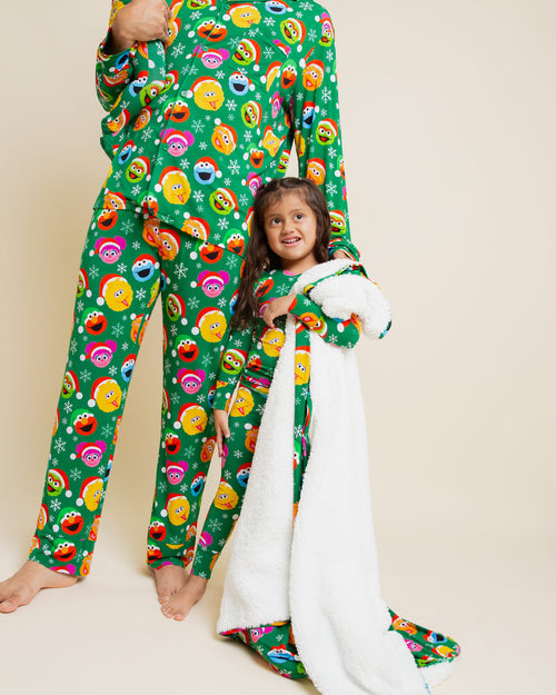 Baby Kids Bamboo Pajamas — Sesame Street™ Holiday Cheer Bum Bum Blanket - Plush — Image 7