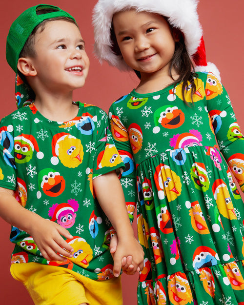 Baby Kids Bamboo Pajamas — Sesame Street™ Holiday Cheer Hat — Image 7