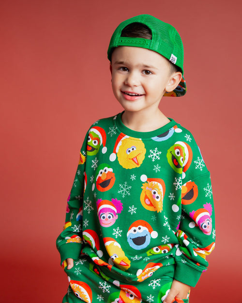 Baby Kids Bamboo Pajamas — Sesame Street™ Holiday Cheer Hat — Image 6