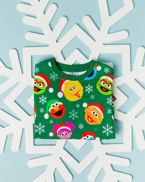Baby Kids Bamboo Pajamas — Sesame Street™ Holiday Cheer Relaxed Fit Jogger Set — Image 6