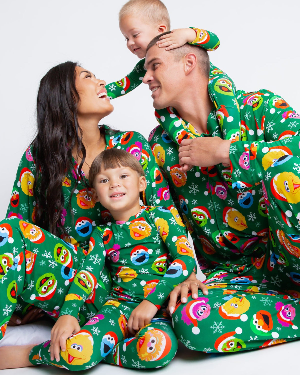 Baby Kids Bamboo Pajamas — Sesame Street™ Holiday Cheer Long Sleeve Pajama Set — Image 3