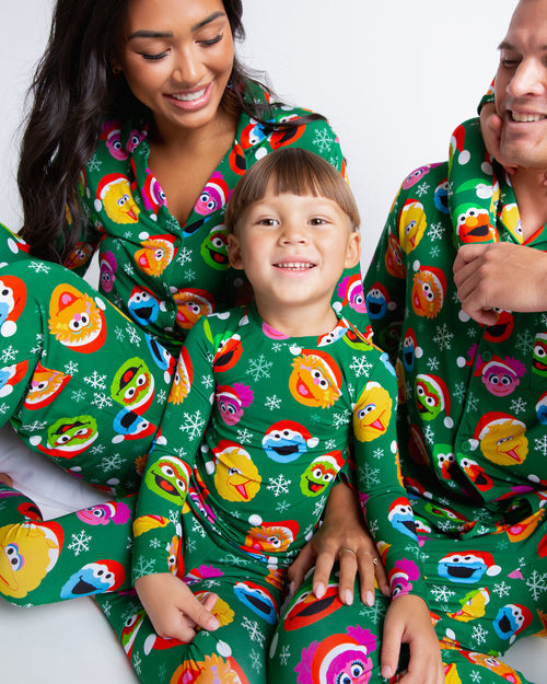 Baby Kids Bamboo Pajamas — Sesame Street™ Holiday Cheer Long Sleeve Pajama Set — Image 6