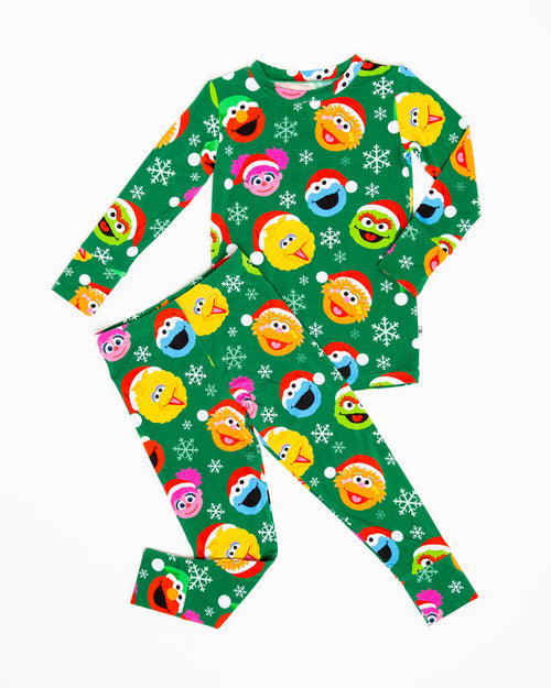Baby Kids Bamboo Pajamas — Sesame Street™ Holiday Cheer Long Sleeve Pajama Set — Image 2