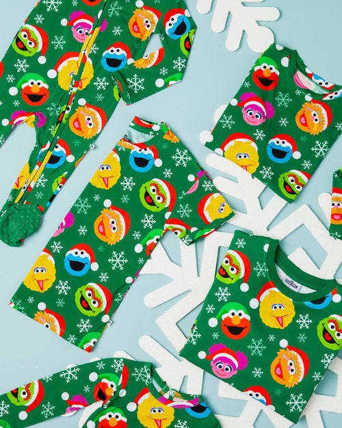 Baby Kids Bamboo Pajamas — Sesame Street™ Holiday Cheer T-Shirt — Image 6
