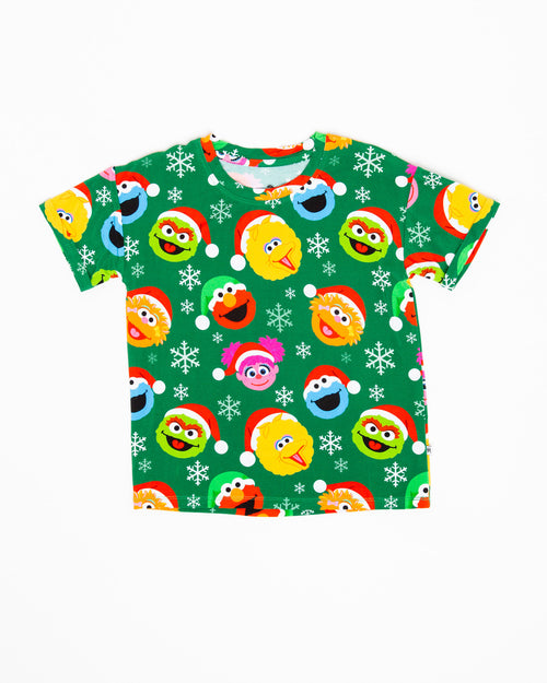 Baby Kids Bamboo Pajamas — Sesame Street™ Holiday Cheer T-Shirt — Image 2