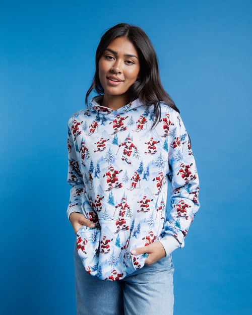 Baby Kids Bamboo Pajamas — Sleigh The Slopes Adult Unisex Hoodie — Image 6
