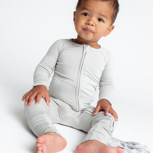 Baby Kids Bamboo Pajamas — Stone Cold Cutie Convertible Romper — Image 1