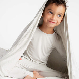 Baby Kids Bamboo Pajamas — Stone Cold Cutie Long Sleeve Pajama Set — Image 1