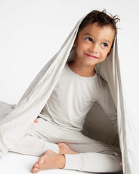 Baby Kids Bamboo Pajamas — Stone Cold Cutie Long Sleeve Pajama Set — Image 1