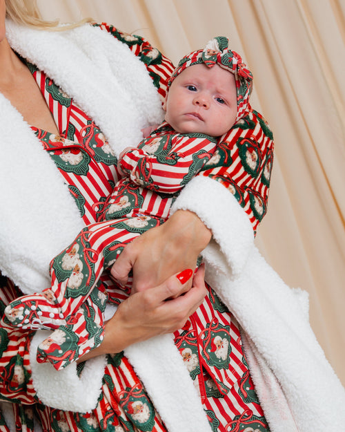 Baby Kids Bamboo Pajamas — Up Claus & Personal Adult Plush Robe — Image 4