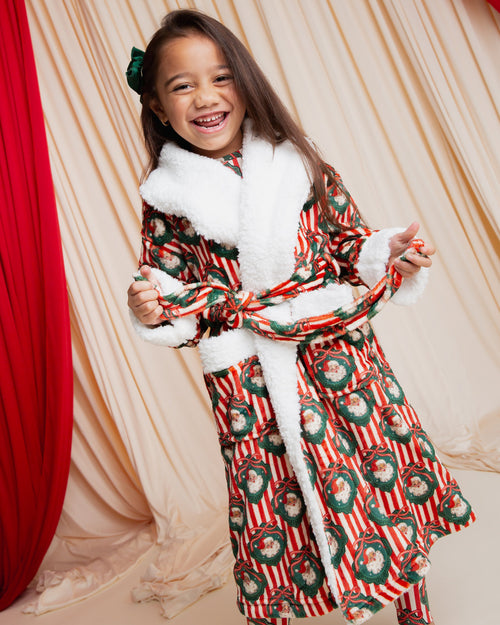 Baby Kids Bamboo Pajamas — Up Claus & Personal Kids Plush Robe — Image 1