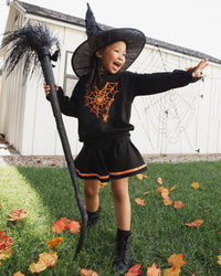 Girls Spider Crew Neck & Skort Set