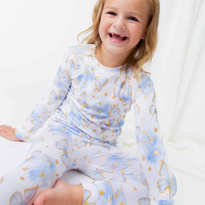 Baby Kids Bamboo Pajamas — Wish Upon a Wing Long Sleeve Pajama Set — Image 3